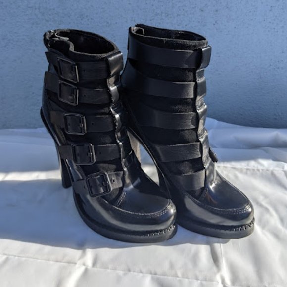 ALL SAINTS BLACK WIDOW STILETTO BOOTS - BLACK WIDOW - EU 39/US 8 - Picture 6 of 16